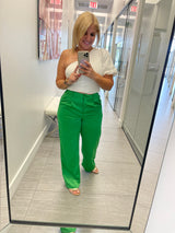 Dream satin green pants